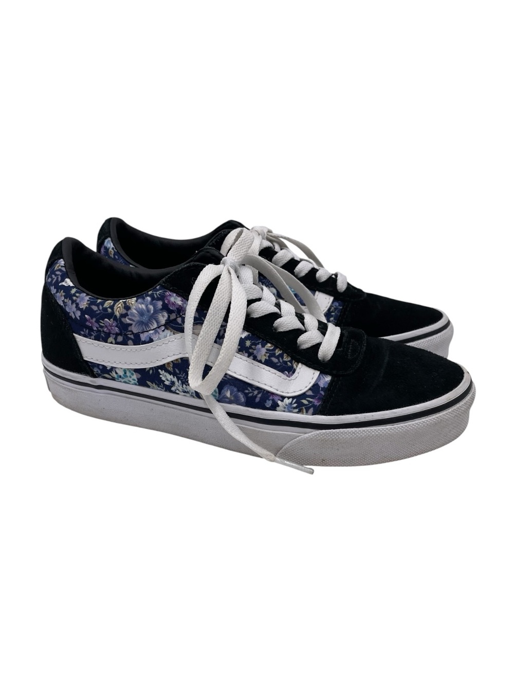 Vans Ward Moody Floral Purple/Black Skate Shoes Women's Size 6 Lace Up Sneakers